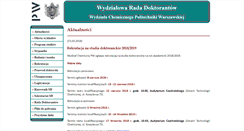 Desktop Screenshot of doktoranci.ch.pw.edu.pl