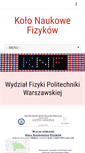 Mobile Screenshot of knf.pw.edu.pl