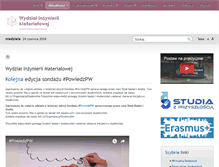 Tablet Screenshot of inmat.pw.edu.pl