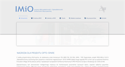 Desktop Screenshot of imio.pw.edu.pl