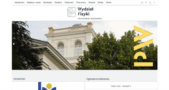 Desktop Screenshot of fizyka.pw.edu.pl