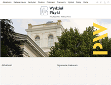 Tablet Screenshot of fizyka.pw.edu.pl