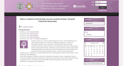 Desktop Screenshot of moodle.gik.pw.edu.pl