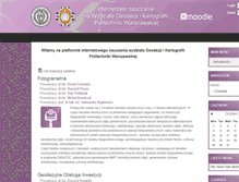 Tablet Screenshot of moodle.gik.pw.edu.pl