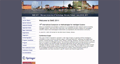 Desktop Screenshot of ismis2011.ii.pw.edu.pl