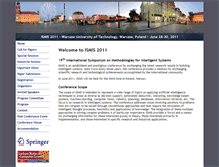 Tablet Screenshot of ismis2011.ii.pw.edu.pl